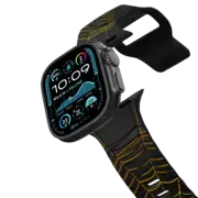 Apple Watch Ultra, Ultra 2 (49mm) Impact Band IN THE SPIDER'S WEB WATCH BAND, HALLOWEEN CREEPY SPIDER SPOOKY BLACK GOLD By Ebi Emporium