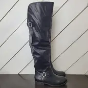 NEW Sun + Stone Anyaap Womens Size 6M Knee-High Black Riding Boots