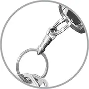 [KeySmart] KeyConnect Mini Carabiner Clip with Swivel Clasp Lobster Hook - Stainless Steel Small Locking Carabiner Keychain Connector - Swivel Carabiner Keyring for Keys, Lanyard Clips, Small Dog Collar