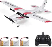 FX801 Airplane 182 2.4GHz 2CH RC Airplane Aircraft Flight Toys for Boys with 3 Battery White 3 Battery