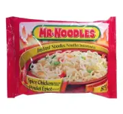 12 packs of MR. NOODLES Spicy Chicken flavor instant noodles 85g each Canada