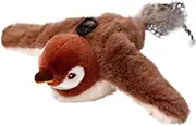 Interactive Chirping Bird Cat Toy, New Flying Interactive Flapping Chirping Bird Cat Toy, Flapping Bird Cat Toy, Flapping Bird Cat Toy for Indoor Adult Bored Cats (1-Brown)