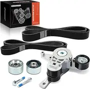 Engine Serpentine Belt Drive Kit Compatible with Freightliner Cascadia 2010-2011 - L6 14.8L