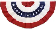 Embroidered USA Bunting Bunting 4x2ft Fourth of July Decor American Flag 100D