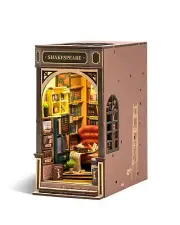 rowood Book Nook,DIY Book Nook Kits for Adults,3D Wooden Puzzle Bookend Minia...