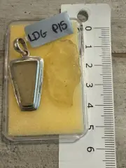 Libyan Desert Glass Meteorite Tektite specimen & Sterling Silver Pendant 2 Pcs