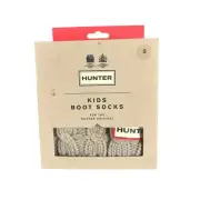 Hunter Kids Boot Socks Size S 7-9 Greige Fleece for Original Boots New NWT