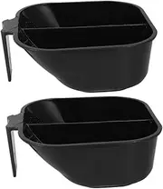Hair Dye Mixing Bowls Pack Black Mixing Bowls Partition Salon DIY Hair Coloring Accessories Large Capacity