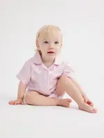 Baby Satin Bows Satin Pyjama Set With Bloomer