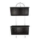 Home Expression 2-Tier Hanging 64.5cm Shower Caddy Basket Organiser w/ Hook Asst