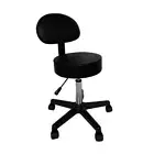 Salon Chair Bar Swivel Stool Office Roller Wheels Portable Leather With Back Res