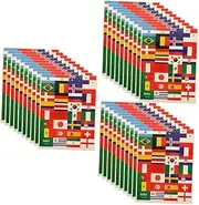 SUPVOX 3sets Flags World Flag Stickers Patriotic Country Decorative Decals Self-adhesive World Football Match Stickers 10sheets*3