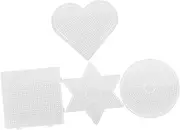 LRXIYODE 4pcs Transparent Geometric Template Kit for Safe Stencils for Crafting and Learning Enhance Imagination and Spatial Thinking at Home School