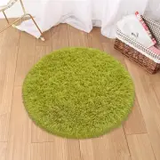 Small Rug for Bedroom Circle Rug 2x2Ft Shag Rug for Kids 2x2 Feet (Round) Green