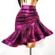 Latin Rumba Salsa Ballroom Fishtail Skirts Practice Dance Performance Dancewear