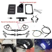 For Harley Sportster S RH1250S Side License Plate Holder W/LED Turn Signal Light