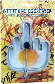 “Attitude Egg Fryer” Novelty Middle Finger Cooks Eggs Shape of Finger Funny Gag