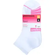 Underworks Sport Quarter Crew Womans Socks Size 5-8 4 pack