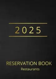 Restaurant Reservation Book 2025 Pre-Dated 2 Pages Per Day 365 Day Booking Diary