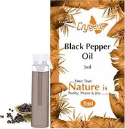Crysalis Black Pepper (Piper Nigrum) Oil|100% Pure & Natural Undiluted Essential Oil Organic Standard for Skin & Hair Care|Therapeutic Grade Oil, Rids Dead Skin Cells of Scalp, 3ml
