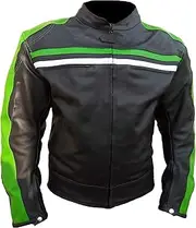 [LP-FACON] Mens DP Sport Motorcycle Riding Jacket | Racer Protective Armor Padded Biker Leather Jacket