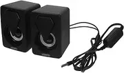 HOMSFOU 1pair USB Computer Speaker Portable Loudspeaker Box Powerful Sound for Gaming Music Tv Fashionable Design Style for Desktop and Laptop Use