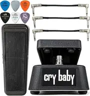 Dunlop Original Crybaby GCB95 Standard Wah Pedal Tonebird Effects Bundle with 3 Patch Cables 6 Dunlop Picks