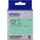 LK-4FAY EPSON 標籤帶(粉綠白點底灰字/12mm) C53S654425 適用 LW-200KT-LW-400/LW-500/LW-700/LW-900