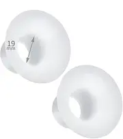 GoNeno Flange Inserts 19 mm for 24 mm Flanges and Shields, Compatible with Medela Spectra Momcozy IKARE and majority of 24 mm Breast Shields, Universal Inserts that will Reduce 24 mm Nipple Tunnel Down to 19 mm - 2 Pack