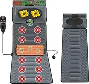 Full Body Massage Mat with Heat 20 Neck Massage Heads,Foot Massager Whole Body Vibration Massage Pad 9 Gear Massage/3 Timing Modes Shiatsu Massage Pad Full Body MassageWN(A)