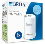 BRITA ON TAP V Filter, 1 Filter (4 Months) - Replacement for Better Taste Sustainable Water, Reduces Small Particles, Metals and Taste Disturbing Substances