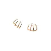 ANYCO Fashion Earrings Gold Luxury Creative Pave Zircon Claw Stud Party Jewelry Gift for Women