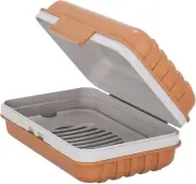 Travel Soap Container, Bar Holder with Lid, Portable Orange