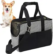 Small Dog Tote Bag - Cotton Canvas Portable Pet Travel Carrier Tote Bag for Cat,Breathable, Handheld, Shoulder Bag with Zipper Puchen