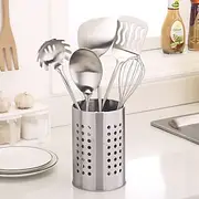 Enlarged Stainless Steel Hanging Chopstick Holder, Raised Cutlery Drainage Basket, Multifunctional Kitchen Storage Rack for Utensils and Tableware
