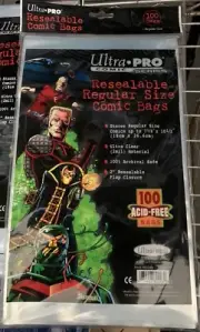 100 Ultra Pro Resealable Regular Size Comic Bags