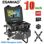 ESANHAO 80m/260ft Drain Sewer Camera Pipe Inspection Camera DVR 10.1'' Monitor