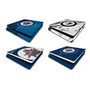 OFFICIAL NHL WINNIPEG JETS VINYL STICKER SKIN DECAL FOR SONY PS4 SLIM CONSOLE