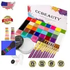 All-in-One 36 Color Face Paint Palette & Translucent Powder for Creative Looks
