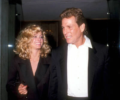 Farrah Fawcett & Ryan O'Neal in Los Angeles California on July .. Old Photo 3