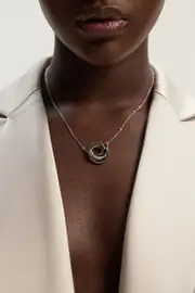 Crystal Ribbon Pendant Necklace