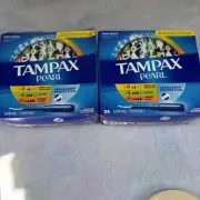 2x Tampax Pearl Triple Pack. Regular Super & Super Plus Absorbency 34 Open Box