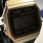 Casio F91WM-9A, Digital Chronograph Watch, Black Resin Band, Alarm, Date, NEW