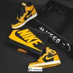 耐吉 NIKE AIR JORDAN 1 高花粉和 AJ1 WUDANG 黃色黑色 555088-701.