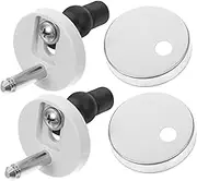 GETAJGHSD 2pcs Toilet Seat Hinge Kit Nuts Toilet Lid Soft Close Hinge Toilet Seat Hinge Bolts Kit Toilet Bolts Toilet Seat Screws Stay Tight Toilet Seat Screws Replacement Stainless Steel
