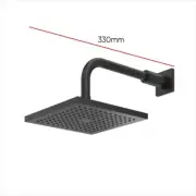 METHVEN RERE WALL BATH SHOWER Straight Arm Matte Black (RRP $503) 16-1133MBK