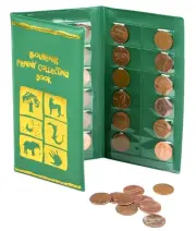 Souvenir Penny Plastic Holder Collecting Books Zoo Animals Assorted Color