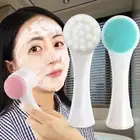 Silica Gel Facial Brush Double Sided Facial Cleanser Blackhead Removing Product