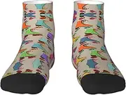 [JBYJBX] Colorful Roller Skates Print Adult Socks Womens Mens Workout Thermal Cozy All-Season Gift Holiday Articles Use