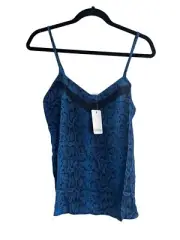 NWT PJ Salvage Large Blue Black Snake Print Cami Sleep Top Pajama Tank PQ15